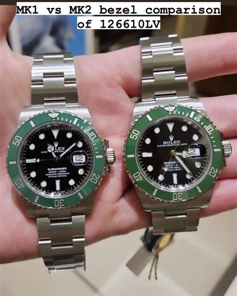 MK1 vs MK2 bezel of 126610LV : r/rolex .